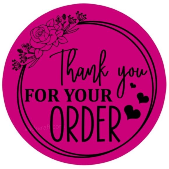 100 thank you for your order sticker 2 in round | Shipping Supplies | NWT - Picture 7 of 13